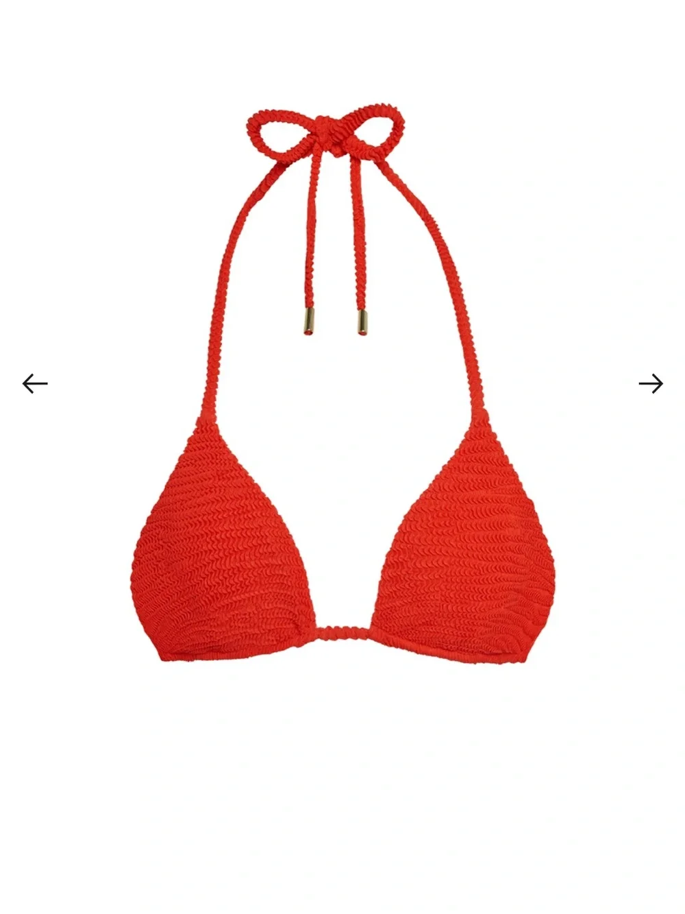 Monday Swimwear Palma Top- Chili Pepper Crinkle- M